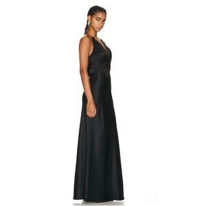 Et Ochs Maria Silk Gown w/ Lace Details & Open Back